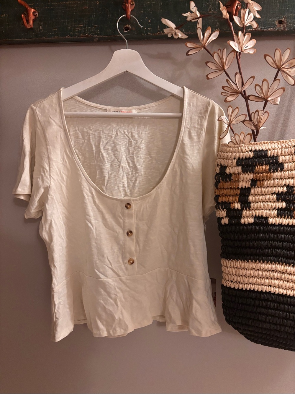 Organic Cotton Button Front Women's Top
